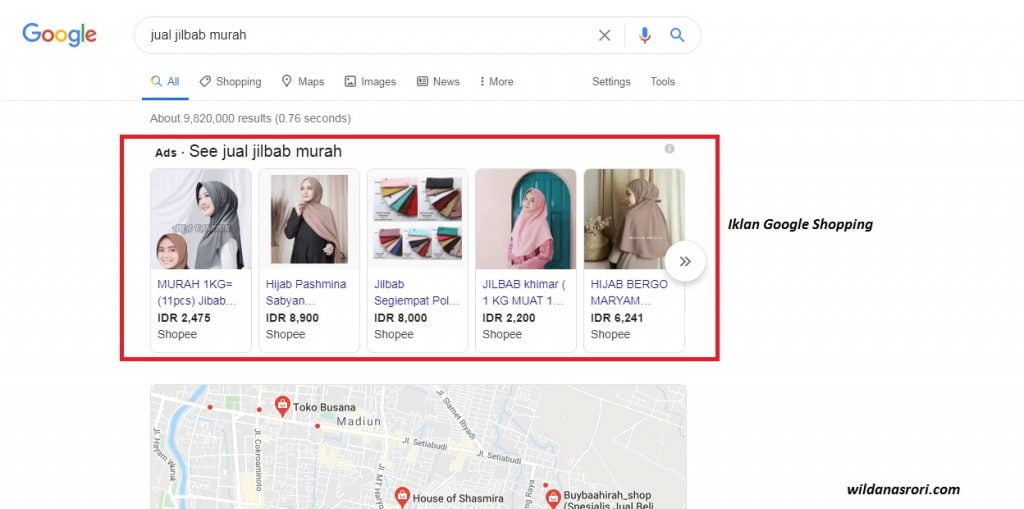 Iklan Google Shopping