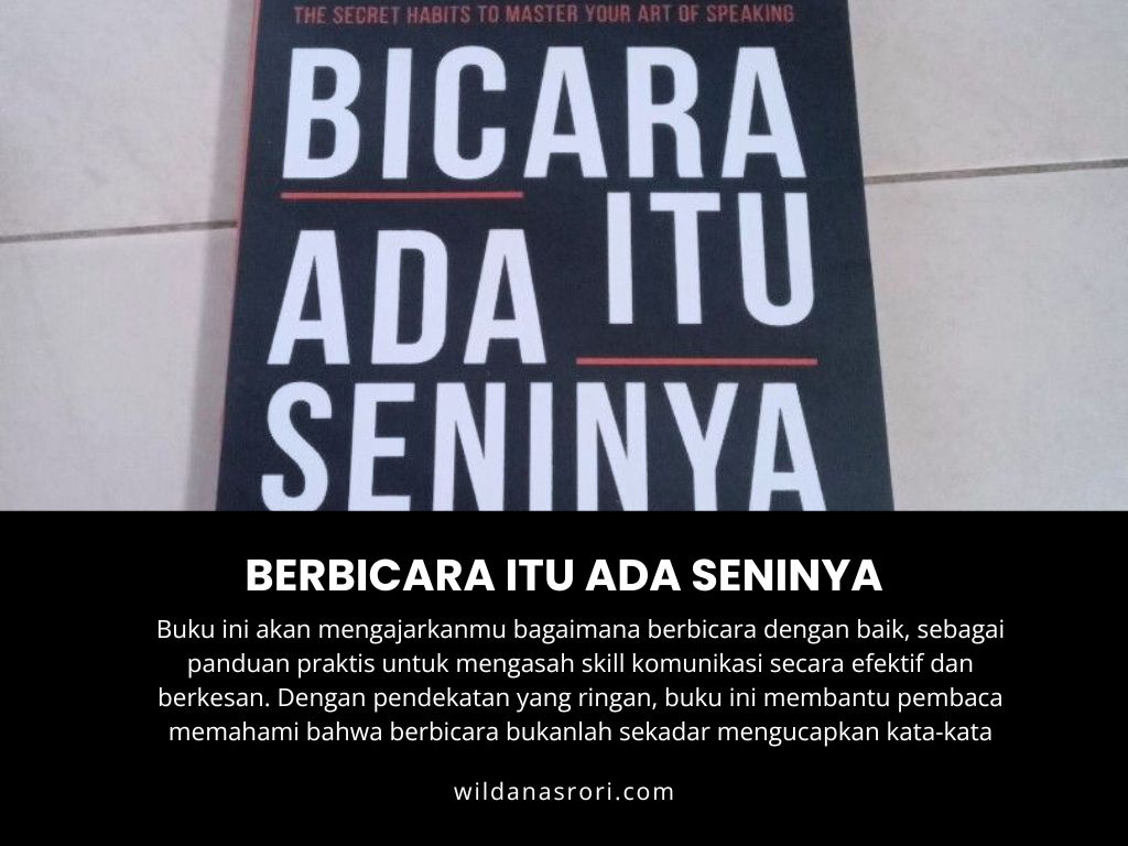 Review Buku Berbicara itu ada Seninya